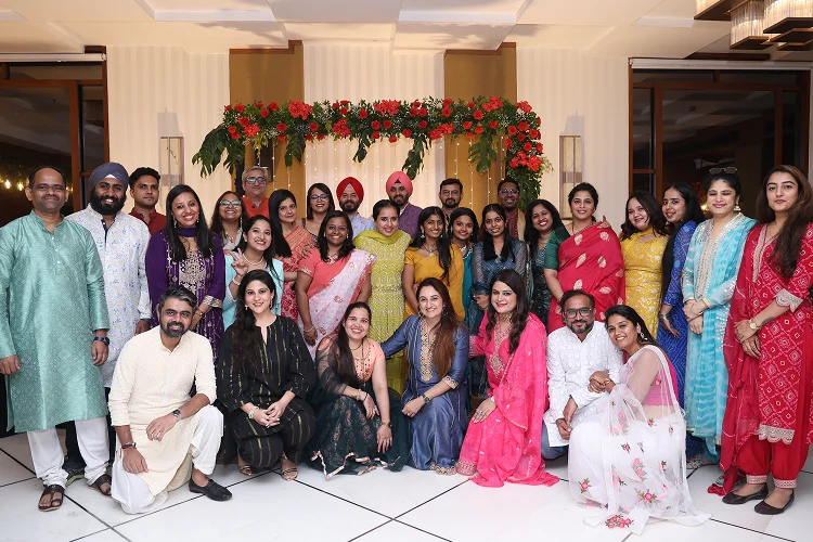 Team enjoying at an event